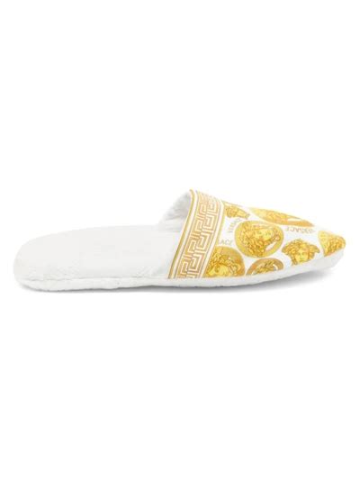 versace medusa print cotton slippers|Gianni Versace.